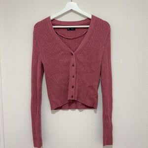 Dusty Rose Gap Cardigan
